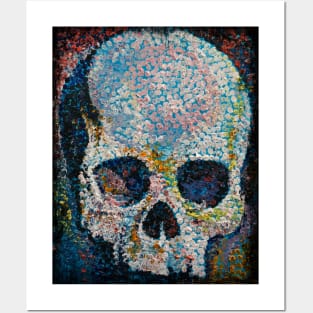 Pointillism Skull Posters and Art